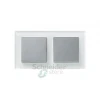 ATN330102 - ATLASDESIGN NATURE 2-постовая РАМКА, МАТОВОЕ ОРГАНИЧЕСКОЕ СТЕКЛО БЕЛЫЙ