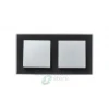 ATN331002 - ATLASDESIGN NATURE 2-постовая РАМКА, МАТОВОЕ ОРГАНИЧЕСКОЕ СТЕКЛО ЧЕРНЫЙ