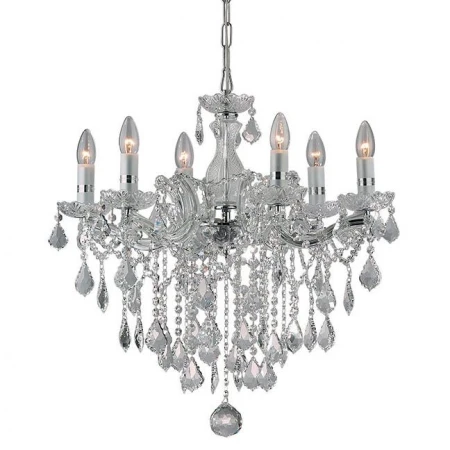 Хрустальная люстра Ideal Lux FLORIAN SP6 CROMO FLORIAN