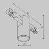 Трековый светодиодный светильник Maytoni Technical Magnetic Exility Alfa TR122-2-7W3K-B