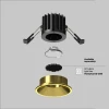 Встраиваемый светодиодный светильник Maytoni Round DL058-7W3K-BS