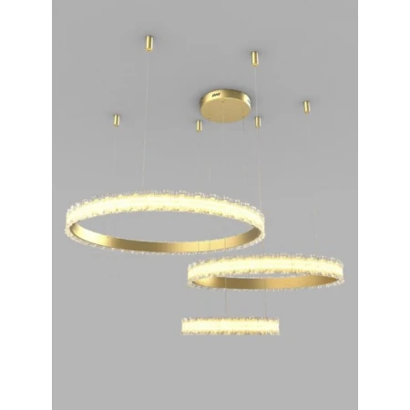 Люстра подвесная Alfa Light F3924-08 gold 220W 80+60+4 0*150