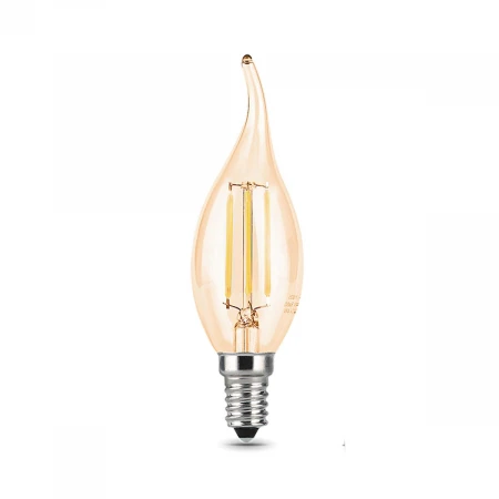 Лампа светодиодная филаментная Gauss E14 5W 2700K золотая 104801005