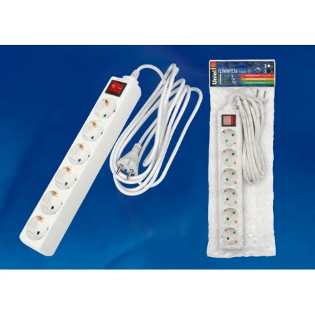 Удлинитель Uniel 6гн х 3м с/з Standard S-GCD6-3B 02939