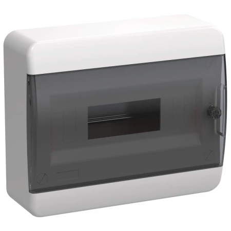 TEKFOR Корпус пластиковый ЩРН-П-12 IP41 черная прозрачная дверь IEK TF5-KP12-N-12-41-K01-K03