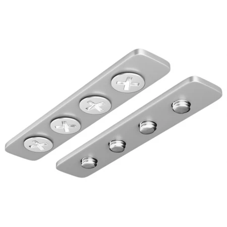 Соединитель Hesby Lighting ElDeko для шинопровода под натяжной потолок, серебристый, 2 шт HSBL_0074