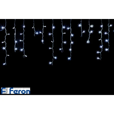 Гирлянда светодиодная "бахрома", белый свет, cl16