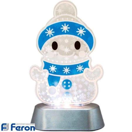 Световая фигура "снеговичок в шапочке", lt099