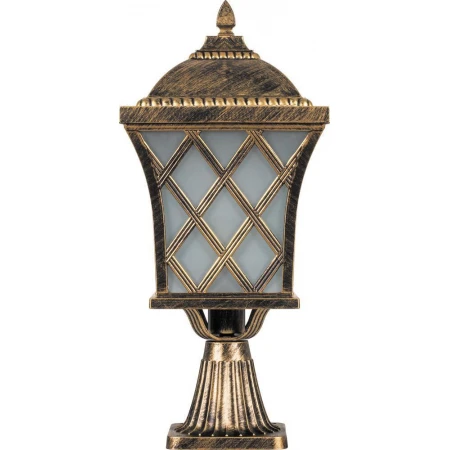 Светильник садово-парковый Feron PL4063 четырехгранный на постамент 100W E27 230V, черное золото