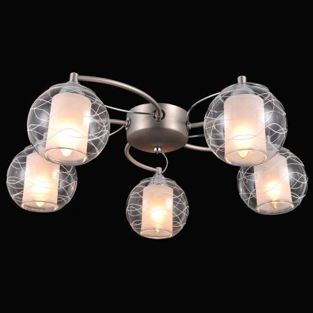 Люстра Natali Kovaltseva TWIN 75089/5C NICKEL, CHROME TWIN