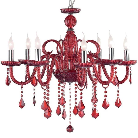 Хрустальная люстра Ideal Lux GIUDECCA SP8 ROSSO GIUDECCA
